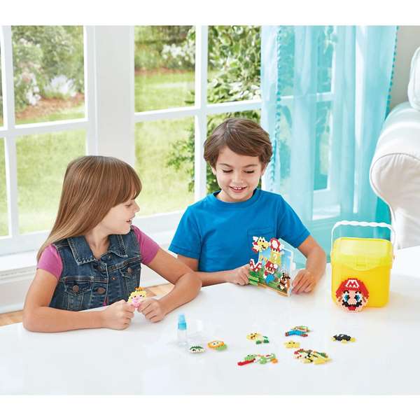 Aquabeads Cubo De Creatividad Super Mario 31774 con +2500 Abalorios y 30 Colores, +4 Años