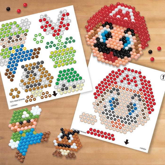 Aquabeads Cubo De Creatividad Super Mario 31774 con +2500 Abalorios y 30 Colores, +4 Años