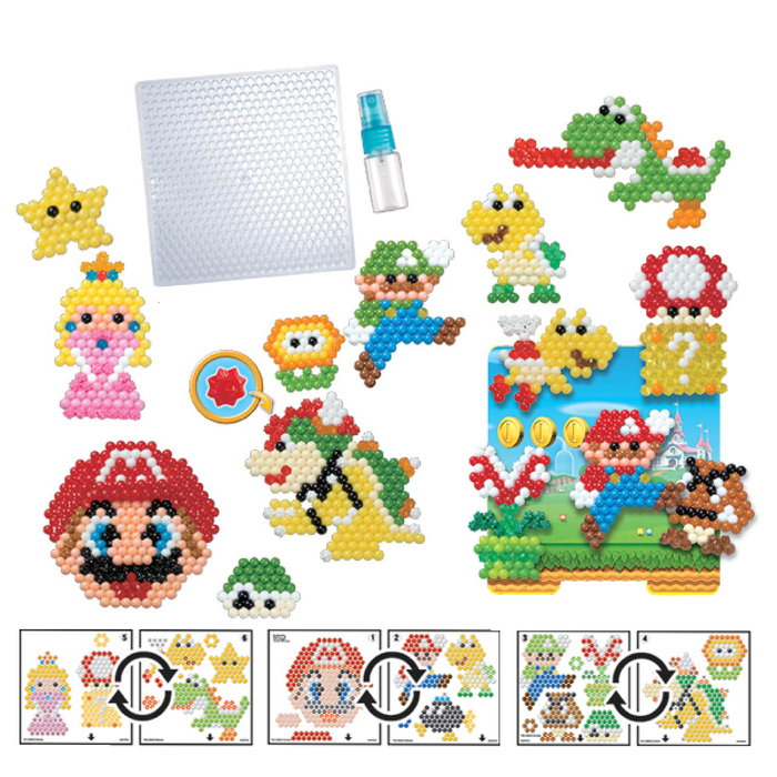 Aquabeads Cubo De Creatividad Super Mario 31774 con +2500 Abalorios y 30 Colores, +4 Años
