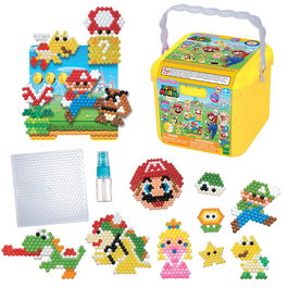 Aquabeads Cubo De Creatividad Super Mario 31774 con +2500 Abalorios y 30 Colores, +4 Años