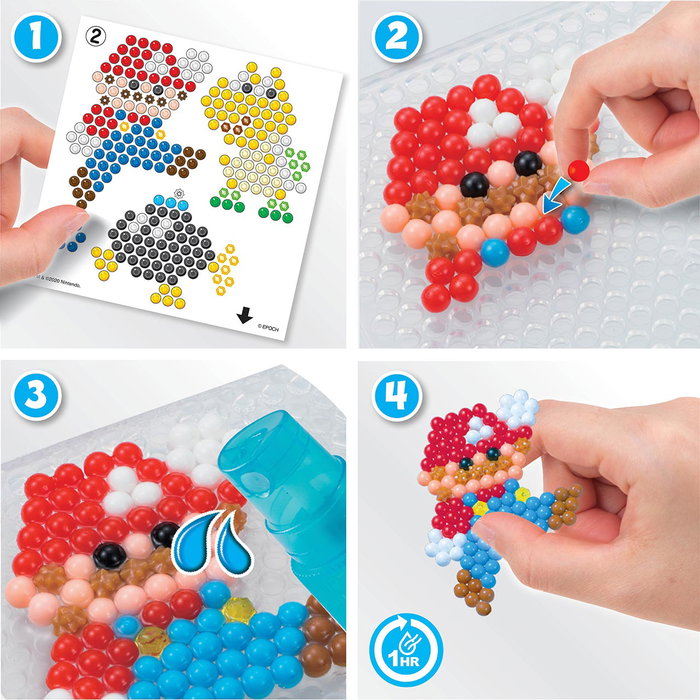 Aquabeads Cubo De Creatividad Super Mario 31774 con +2500 Abalorios y 30 Colores, +4 Años