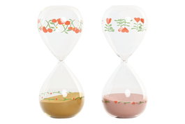 DKD Home Decor Reloj de Arena de Cristal en Surtido de 2 Unidades