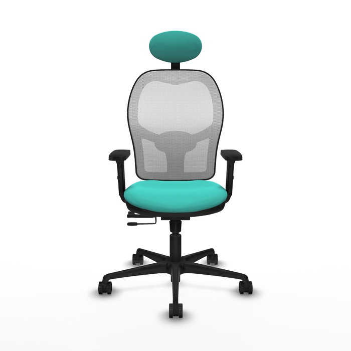 PIQUERAS Y CRESPO Silla de oficina Jorquera Sincro/Traslack Turquesa y Blanco
