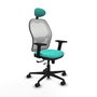 PIQUERAS Y CRESPO Silla de oficina Jorquera Sincro/Traslack Turquesa y Blanco