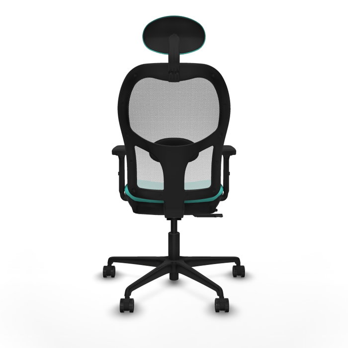 PIQUERAS Y CRESPO Silla de oficina Jorquera Sincro/Traslack Turquesa y Blanco