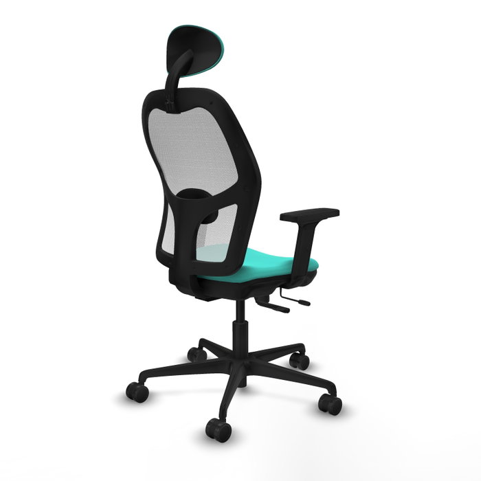 PIQUERAS Y CRESPO Silla de oficina Jorquera Sincro/Traslack Turquesa y Blanco
