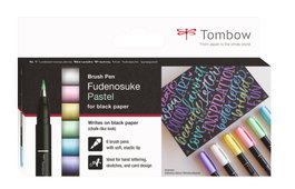 Rotulador Tombow Caligrafia Fudenosuke Punta Pincel Pack De 6