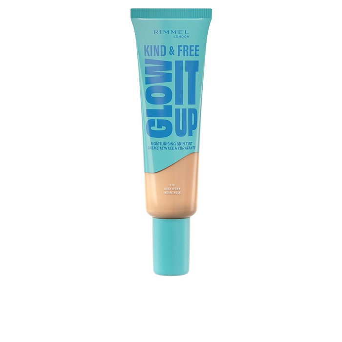 Rimmel London KIND & FREE GLOW IT UP Base Líquida #010-Rose Ivory 30 ml Vegana para Piel Sensible Rimmel London KIND & FREE GLOW IT UP Base Líquida #010-Rose Ivory 30 ml Vegana para Piel Sensible