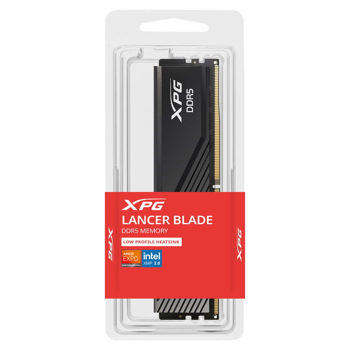 ADATA XPG Lancer Blade DDR5 RAM 16 GB 1 x 16 GB 5600 MHz CL45 288-pin DIMM, Intel XMP 3.0, AMD EXPO, ECC (AX5U5600C4616G-SLABBK)