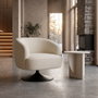 Sillón Giratorio Crema Tejido-Metal 73 X 80 X 73 cm