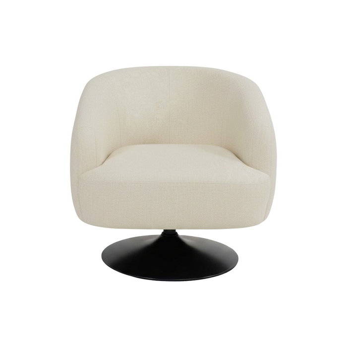 Sillón Giratorio Crema Tejido-Metal 73 X 80 X 73 cm