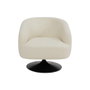 Sillón Giratorio Crema Tejido-Metal 73 X 80 X 73 cm