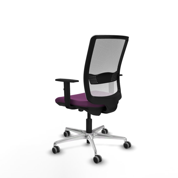 PIQUERAS Y CRESPO Silla de oficina Haches con mecanismo Sincro/Traslack Morado y Blanco