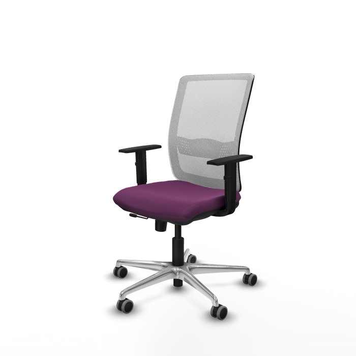 PIQUERAS Y CRESPO Silla de oficina Haches con mecanismo Sincro/Traslack Morado y Blanco