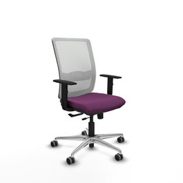 PIQUERAS Y CRESPO Silla de oficina Haches con mecanismo Sincro/Traslack Morado y Blanco