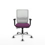 PIQUERAS Y CRESPO Silla de oficina Haches con mecanismo Sincro/Traslack Morado y Blanco