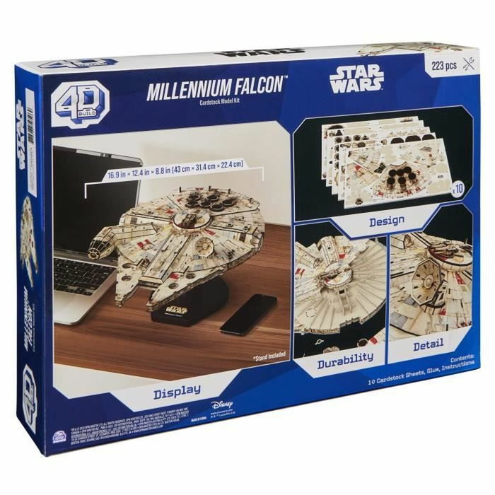 Spin Master Star Wars - Halcón Milenario - Modelo 4D para construir - 48 cm