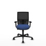PIQUERAS Y CRESPO Silla de oficina Yunquera con mecanismo Sincro/Traslack, Azul marino y Negro