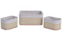 DKD Home Decor Set de 3 Cestas de Bambú Natural 26x19x12 cm