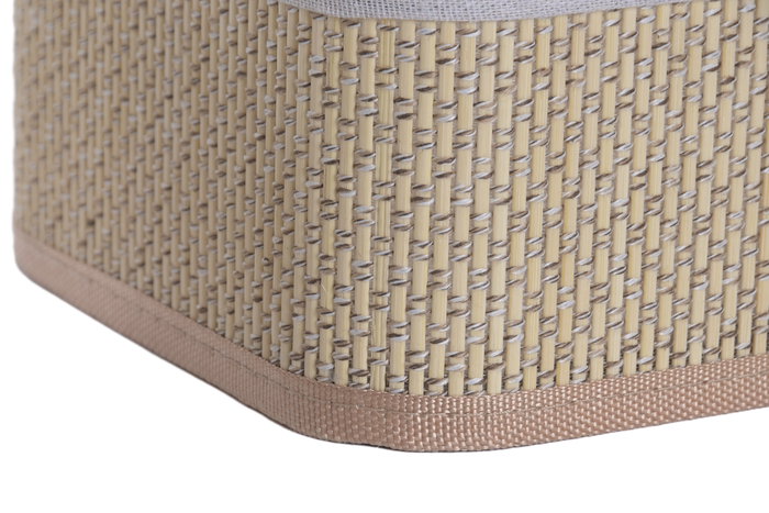 DKD Home Decor Set de 3 Cestas de Bambú Natural 26x19x12 cm