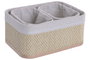 DKD Home Decor Set de 3 Cestas de Bambú Natural 26x19x12 cm