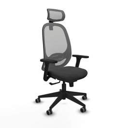 PIQUERAS Y CRESPO Silla de oficina Cilanco con mecanismo Sincro, Gris