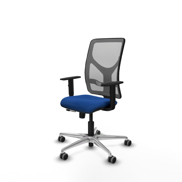 PIQUERAS Y CRESPO Silla de Oficina Motilla con Mecanismo Sincro/Traslack Azul y Gris