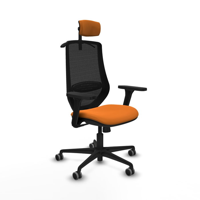 PIQUERAS Y CRESPO Silla de oficina Mardos Naranja y Negro PIQUERAS Y CRESPO Silla de oficina Mardos Naranja y Negro