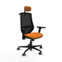 PIQUERAS Y CRESPO Silla de oficina Mardos Naranja y Negro