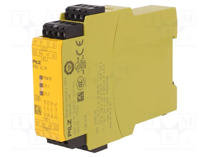 PILZ PNOZ X2.7P Módulo de Relé de Seguridad 24V AC/DC PILZ PNOZ X2.7P Módulo de Relé de Seguridad 24V AC/DC
