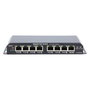 Extralink KRATOS Gigabit PoE Switch 8 puertos, 7 puertos PoE, 60W, Negro