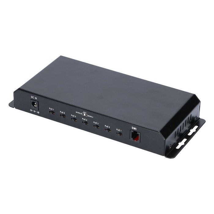 Extralink KRATOS Gigabit PoE Switch 8 puertos, 7 puertos PoE, 60W, Negro