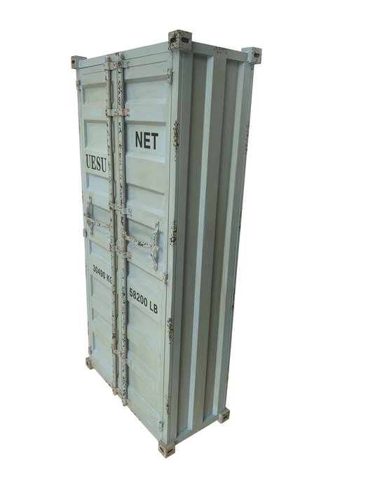 DKD Home Decor Botellero Vintage Azul Celeste Metal y MDF 41 x 157.5 x 76.5 cm