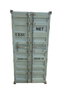 DKD Home Decor Botellero Vintage Azul Celeste Metal y MDF 41 x 157.5 x 76.5 cm