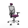 PIQUERAS Y CRESPO Silla de oficina Motilla con mecanismo Sincro/Traslack, Morado y Gris