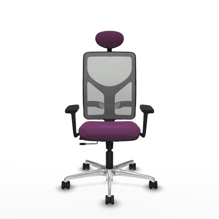 PIQUERAS Y CRESPO Silla de oficina Motilla con mecanismo Sincro/Traslack, Morado y Gris
