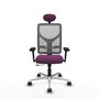 PIQUERAS Y CRESPO Silla de oficina Motilla con mecanismo Sincro/Traslack, Morado y Gris