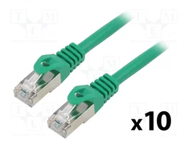 LANBERG Patch cord Cat 6 F/UTP verde de 1m