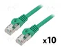 LANBERG Patch cord Cat 6 F/UTP verde de 1m