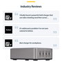 StarTech.com 424DUK-USB-C-CHARGER Cargador USB-C de 4 Puertos 240W con Tecnología GaN, Power Delivery 3.1, Hasta 140W por Puerto, Cable AC de 1.8m, Color Gris
