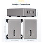 StarTech.com 424DUK-USB-C-CHARGER Cargador USB-C de 4 Puertos 240W con Tecnología GaN, Power Delivery 3.1, Hasta 140W por Puerto, Cable AC de 1.8m, Color Gris