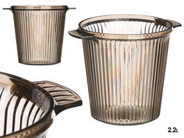 Leknes Champanera Rayas Gris 2.2L 21 x 17 x 16 cm (Set de 12)