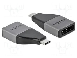 DeLOCK Adaptador USB Type-C a DisplayPort 4K 60 Hz Gris