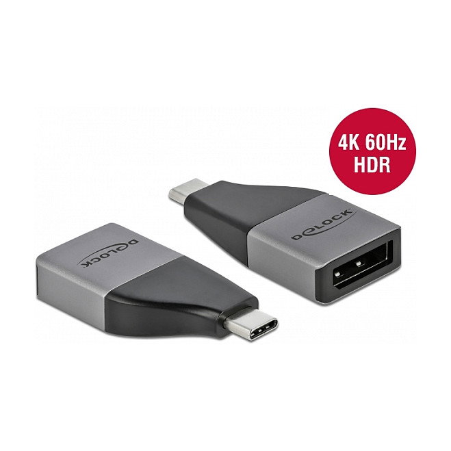 DeLOCK Adaptador USB Type-C a DisplayPort 4K 60 Hz Gris DeLOCK Adaptador USB Type-C a DisplayPort 4K 60 Hz Gris