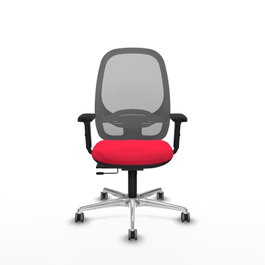 PIQUERAS Y CRESPO Silla de oficina Cilanco Rojo/Gris con mecanismo Sincro/Traslack