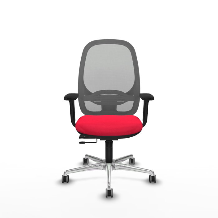 PIQUERAS Y CRESPO Silla de oficina Cilanco Rojo/Gris con mecanismo Sincro/Traslack PIQUERAS Y CRESPO Silla de oficina Cilanco Rojo/Gris con mecanismo Sincro/Traslack