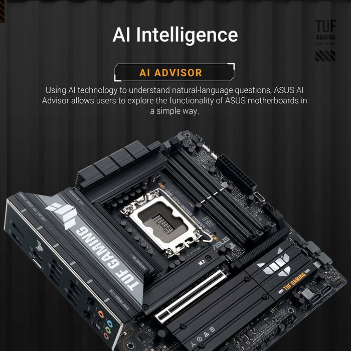 Asus TUF GAMING B860M-PLUS WIFI Micro ATX Intel B860 LGA 1851 DDR5 Black