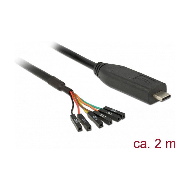 DeLOCK 63946 Convertidor USB Type-C™ 2.0 a TTL (3,3 V) 6 Pin DeLOCK 63946 Convertidor USB Type-C™ 2.0 a TTL (3,3 V) 6 Pin