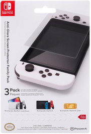 Power A Pack Familiar de Protectores de Pantalla Antirreflejantes para Switch, Lite y OLED