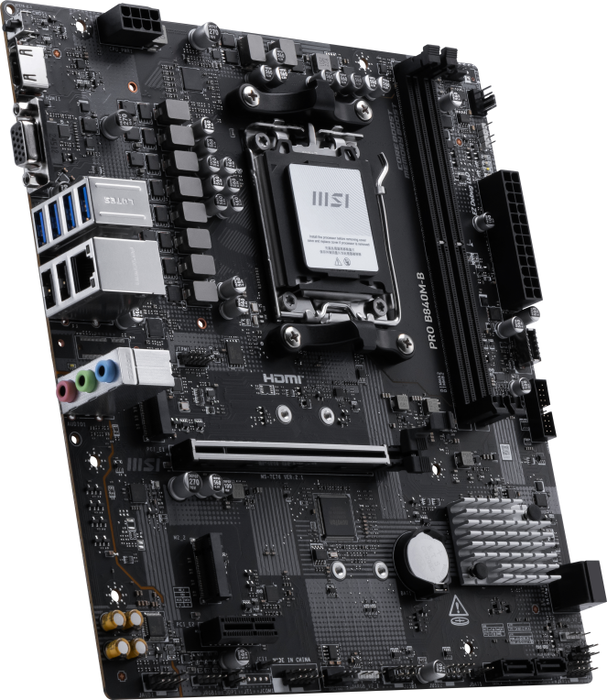 MSI PRO B840M-B Placa Base AMD B840 Zócalo AM5 DDR5 Micro ATX para PC MSI PRO B840M-B Placa Base AMD B840 Zócalo AM5 DDR5 Micro ATX para PC